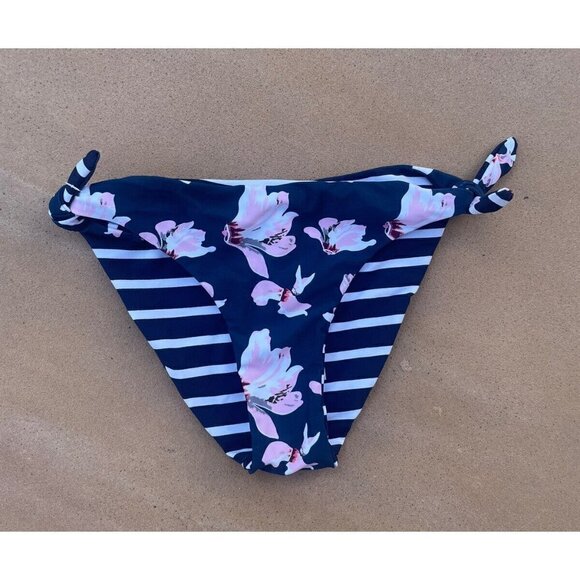 Snapper rock navy white reversible swim bottoms bikini bottoms nwt girls size 12 - Picture 1 of 3